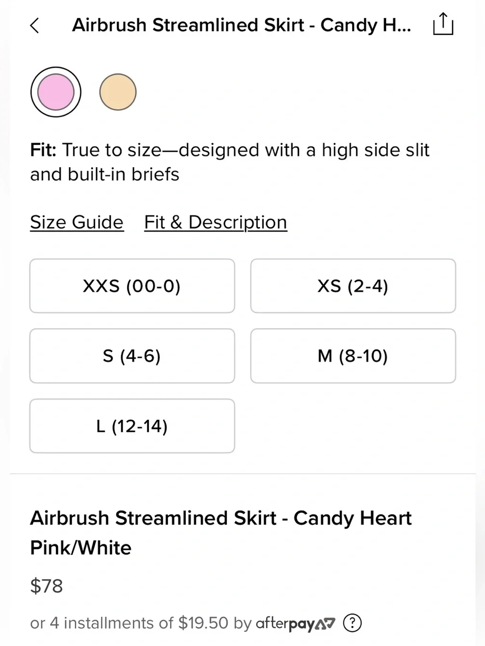 ALO Yoga Airbrush Streamlined Skirt - Pink & White